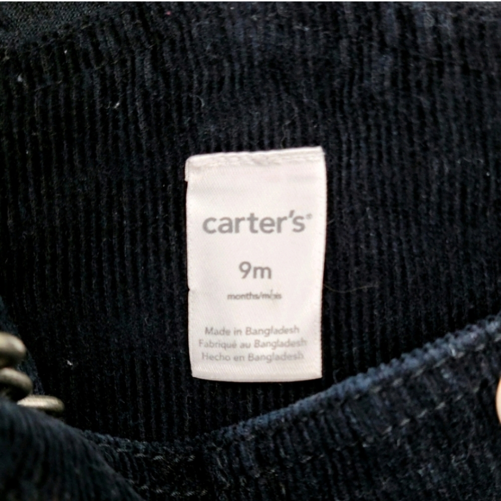 Carter's baby boy holiday corduroy overalls bundle size 9 months - Picture 4 of 9